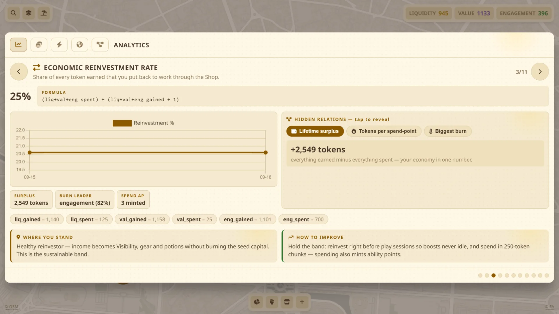 HoldSPOT application screenshot — the Finance tab with the reserve and the exchange